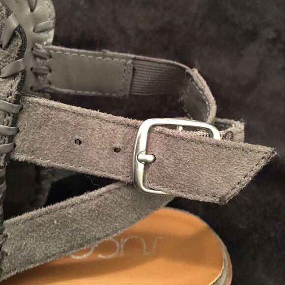 Gray Suede Women's Ankle Boots/Sling backs - Picture 9 of 9